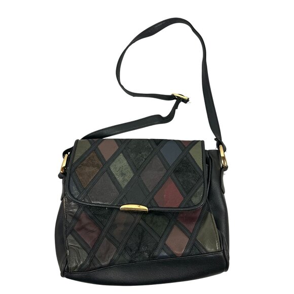 Cabin Creek Handbags - Vintage Cabin Creek Multicolor Patchwork Crossbody Bag Genuine Leather Womens